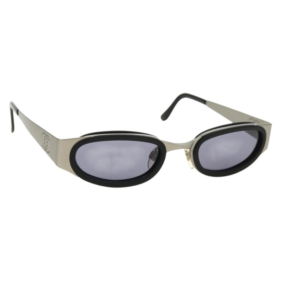 CHANEL COCO Mark Sunglasses metal Silver CC Auth BA13043M