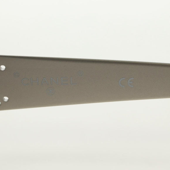 CHANEL COCO Mark Sunglasses metal Silver CC Auth BA13043M