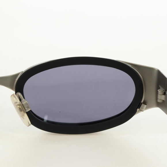 CHANEL COCO Mark Sunglasses metal Silver CC Auth BA13043M