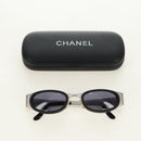 CHANEL COCO Mark Sunglasses metal Silver CC Auth BA13043M-12