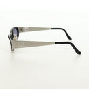 CHANEL COCO Mark Sunglasses metal Silver CC Auth BA13043M-3