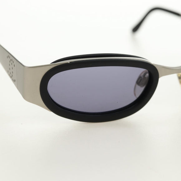 CHANEL COCO Mark Sunglasses metal Silver CC Auth BA13043M