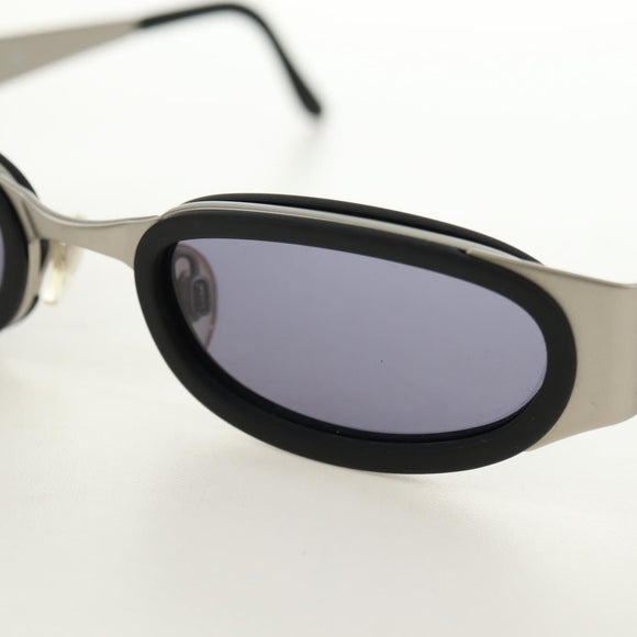 CHANEL COCO Mark Sunglasses metal Silver CC Auth BA13043M
