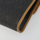 Christian Dior Honeycomb Canvas Chain Shoulder Bag PVC Black Gold Auth BA13044-15