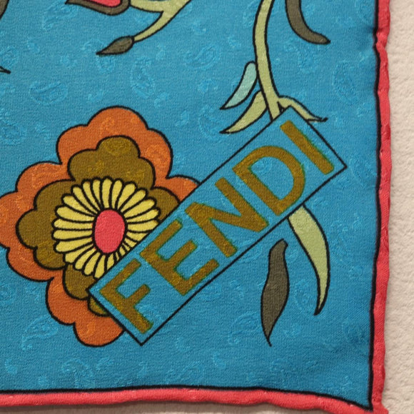 FENDI Schal Seide Schwarz Auth BA13048A
