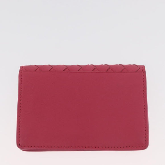 BOTTEGA VENETA INTRECCIATO Portemonnee Leer 2 Set Geel Roze Auth BA13054