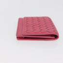 BOTTEGA VENETA INTRECCIATO Portemonnee Leer 2 Set Geel Roze Auth BA13054-11