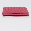 BOTTEGA VENETA INTRECCIATO Portemonnee Leer 2 Set Geel Roze Auth BA13054-13