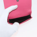 BOTTEGA VENETA INTRECCIATO Portemonnee Leer 2 Set Geel Roze Auth BA13054-15