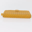 BOTTEGA VENETA INTRECCIATO Portemonnee Leer 2 Set Geel Roze Auth BA13054-6