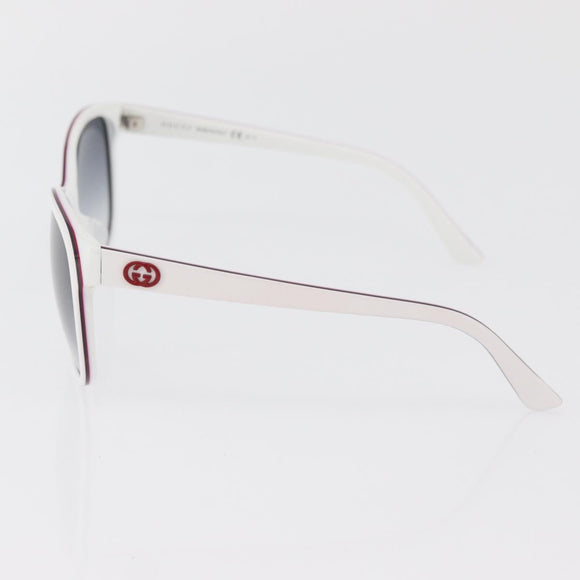 GUCCI Brillen Sonnenbrillen Kunststoff Metall 2er Set Silber Weiß Auth BA13055