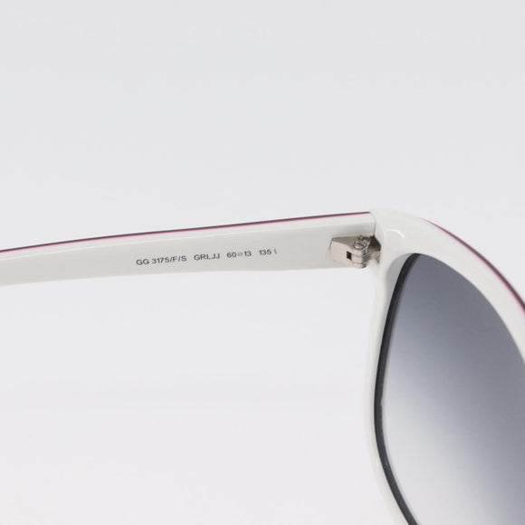 GUCCI Brillen Sonnenbrillen Kunststoff Metall 2er Set Silber Weiß Auth BA13055
