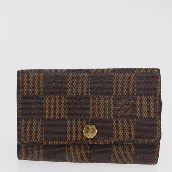 LOUIS VUITTON Monogram Damier Ebene Cigarette Case 2 Set LV Auth BA13056