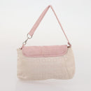 Salvatore Ferragamo Hand Bag Nylon Leather 2 Set White Pink Auth BA13059-11