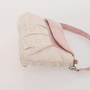 Salvatore Ferragamo Hand Bag Nylon Leather 2 Set White Pink Auth BA13059-12