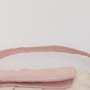 Salvatore Ferragamo Hand Bag Nylon Leather 2 Set White Pink Auth BA13059-14