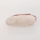 Salvatore Ferragamo Hand Bag Nylon Leather 2 Set White Pink Auth BA13059-15