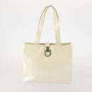 Salvatore Ferragamo Gancini Shoulder Bag Leather 2 Set White Beige Auth BA13060-2