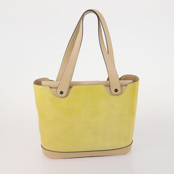 Salvatore Ferragamo Tasche Nylon Leder Vinyl 3er Set Gelb Klar Auth BA13061