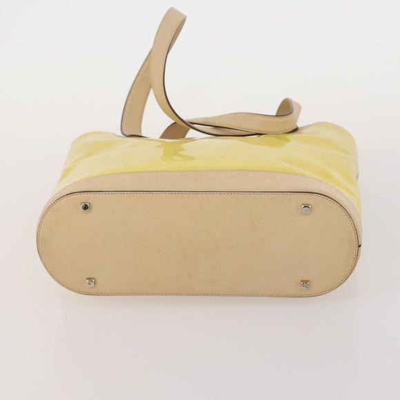 Salvatore Ferragamo Tasche Nylon Leder Vinyl 3er Set Gelb Klar Auth BA13061