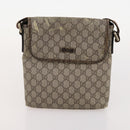 GUCCI GG Supreme Shoulder Bag PVC Leather 3 Set Beige Brown Auth BA13062-17