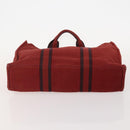 HERMES Her Line Handtasche Canvas 4er Set Rot Schwarz Auth BA13063-18