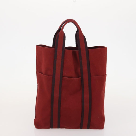 HERMES Her Line Handtasche Canvas 4er Set Rot Schwarz Auth BA13063