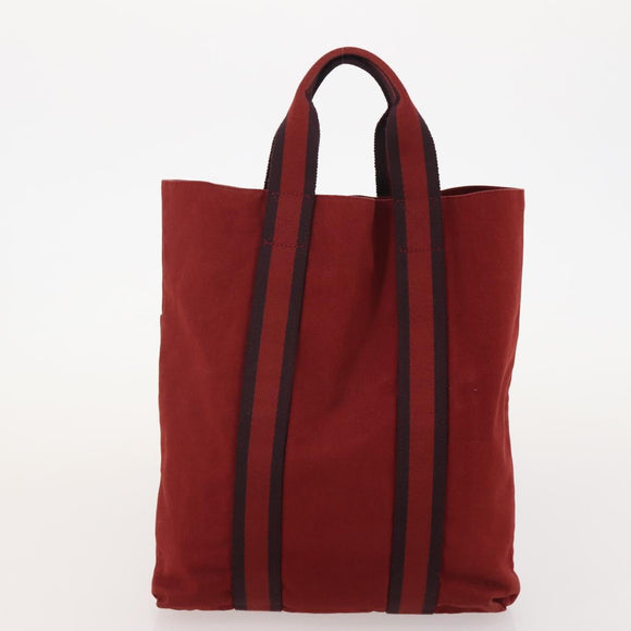 HERMES Her Line Handtasche Canvas 4er Set Rot Schwarz Auth BA13063