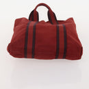 HERMES Her Line Handtasche Canvas 4er Set Rot Schwarz Auth BA13063-24
