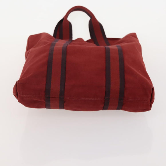 HERMES Her Line Handtasche Canvas 4er Set Rot Schwarz Auth BA13063