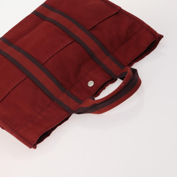 HERMES Her Line Handtasche Canvas 4er Set Rot Schwarz Auth BA13063