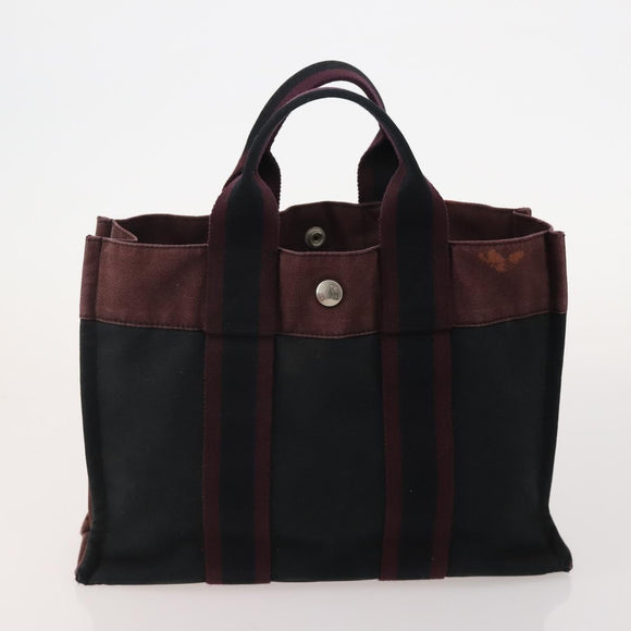 HERMES Her Line Handtasche Canvas 4er Set Rot Schwarz Auth BA13063