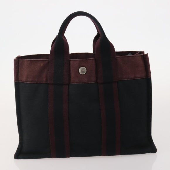 HERMES Her Line Handtasche Canvas 4er Set Rot Schwarz Auth BA13063