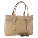 BURBERRY Shoulder Bag Leather plastic 2 Set Beige Brown Auth BA13064-1