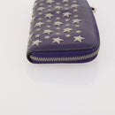 Jimmy Choo Long Wallet Leather 2 Set Gray Purple Auth BA13065-12