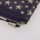 Jimmy Choo Long Wallet Leather 2 Set Gray Purple Auth BA13065-15