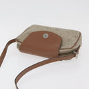 Christian Dior Honeycomb Canvas Schoudertas PVC Beige Zilver Auth BA13067-6