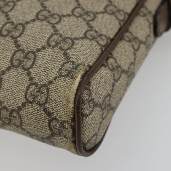 GUCCI GG Supreme Web Sherry Line Schultertasche PVC Beige Gold 547926 Auth BA13068