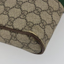 GUCCI GG Supreme Web Sherry Line Schultertasche PVC Beige Gold 547926 Auth BA13068-17