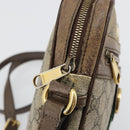 GUCCI GG Supreme Web Sherry Line Schultertasche PVC Beige Gold 547926 Auth BA13068-10