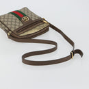 GUCCI GG Supreme Web Sherry Line Schultertasche PVC Beige Gold 547926 Auth BA13068-7