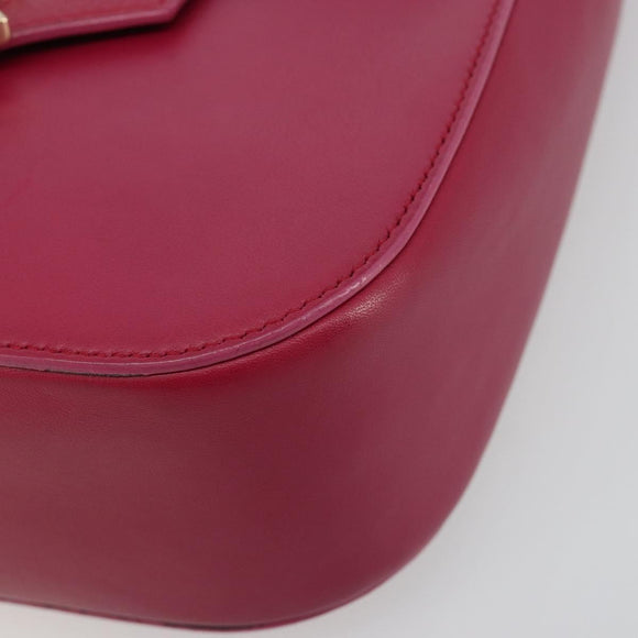 BVLGARI Schouderkettingtas Leer Roze Goud Auth BA13069A