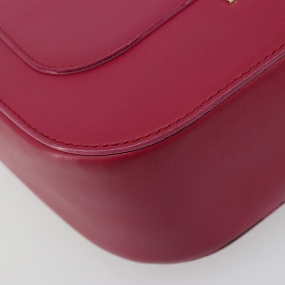 BVLGARI Schouderkettingtas Leer Roze Goud Auth BA13069A