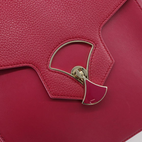 BVLGARI Schouderkettingtas Leer Roze Goud Auth BA13069A