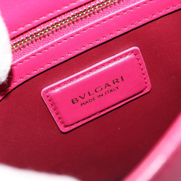 BVLGARI Schouderkettingtas Leer Roze Goud Auth BA13069A