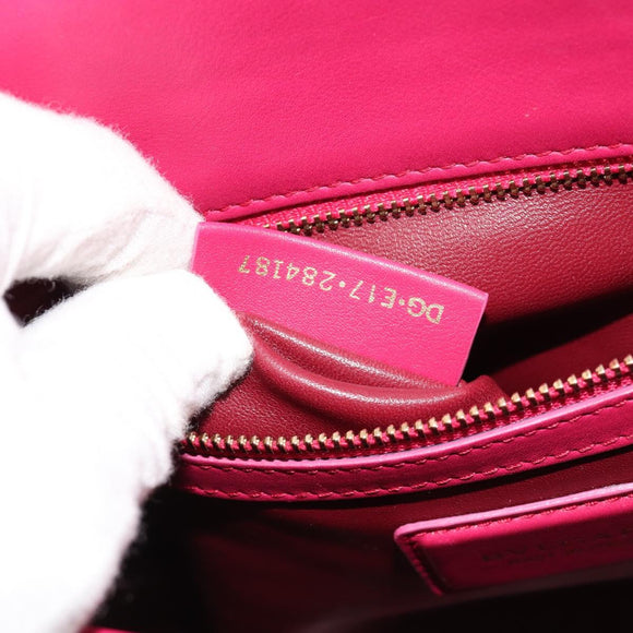 BVLGARI Schouderkettingtas Leer Roze Goud Auth BA13069A