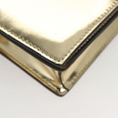 VERSACE Chain Shoulder Bag Patent leather Gold Auth BA1306AM-9