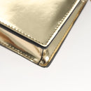 VERSACE Chain Shoulder Bag Patent leather Gold Auth BA1306AM-16