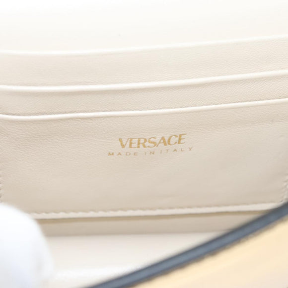 VERSACE Chain Shoulder Bag Patent leather Gold Auth BA1306AM