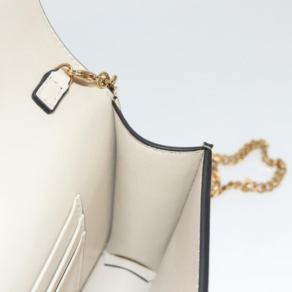 VERSACE Chain Shoulder Bag Patent leather Gold Auth BA1306AM